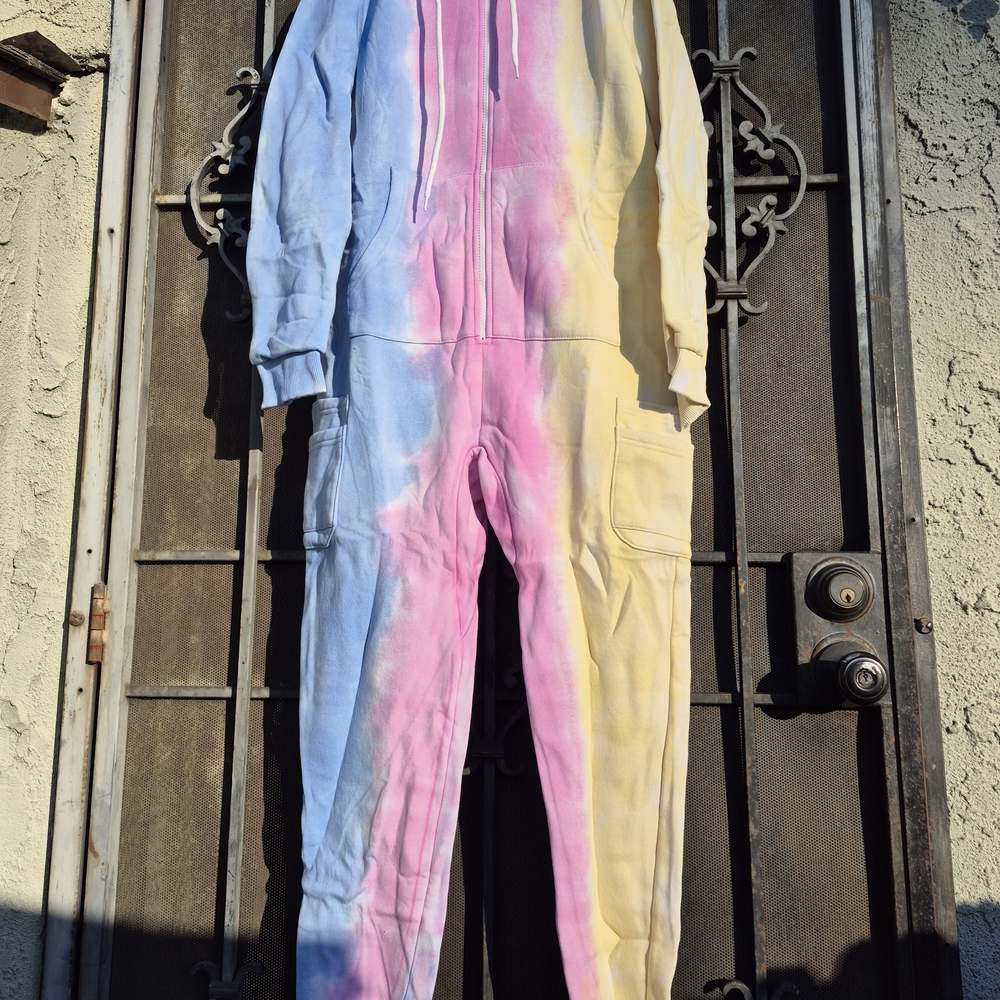 Colorful Tie-Dye Hooded Onesie - Picture 7 of 7